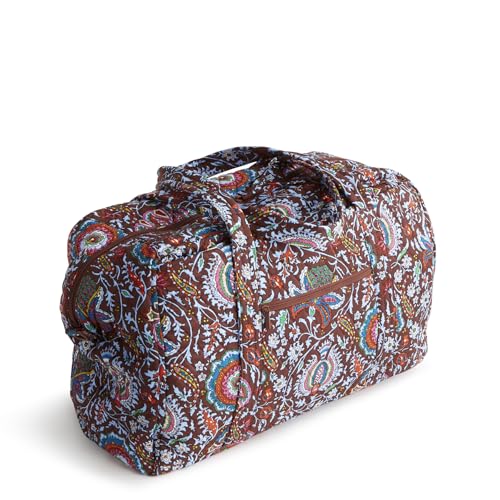 Vera Bradley Women's Premium Cotton Miramar Weekender Travel Bag, Marrakesh Cinnamon, One Size