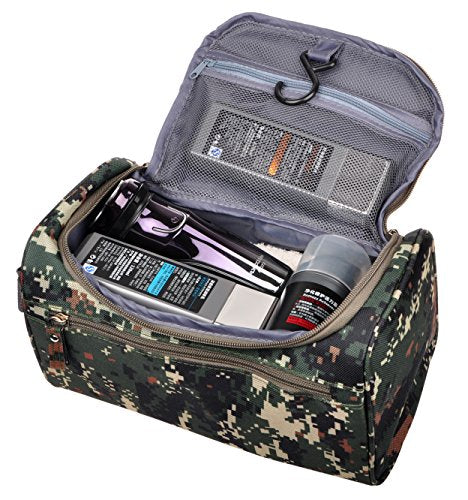 Vercord Mens Toiletry Bag Wash Travel Small Shaving Dop Kit Shower Bathroom Ditty Hygiene Bag Camo Mosaic