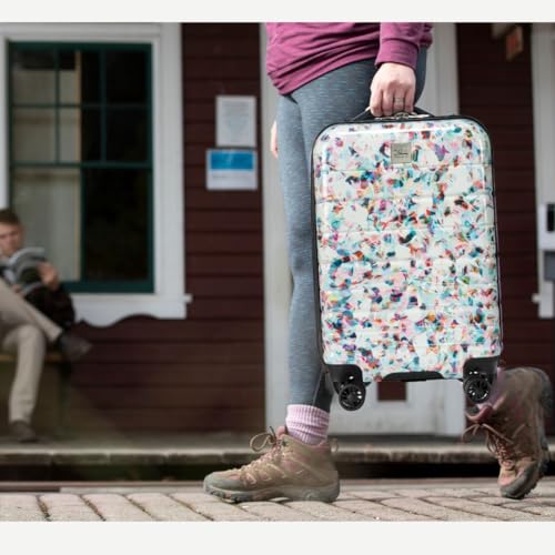 Skyway Epic 2.0 Hardside Lightweight and Durable ABS Shell Luggage, Spacious with Dual Spinning Wheels, Comfort Grip, Men and Women, Carry-on, 20-inch, Confetti