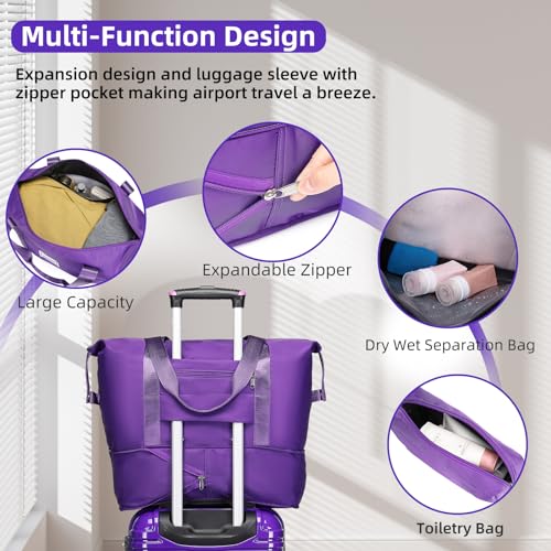 LARVENDER Luggage Sets 3 Piece, 20 Inch Carry on Luggage 22x14x9 Airline Approved Hardside PC+ABS Suitcase Set with Spinner Wheels TSA Lock, Lightweight Luggage Set for Women, Midnight Berry