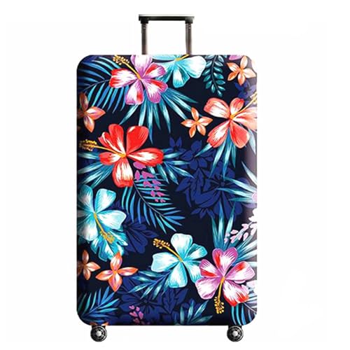 WUJIAONIAO Travel Luggage Cover Baggage Suitcase Cover Protector Skins 18-32 Inch (Flower, M (for 22-24 inch luggage))