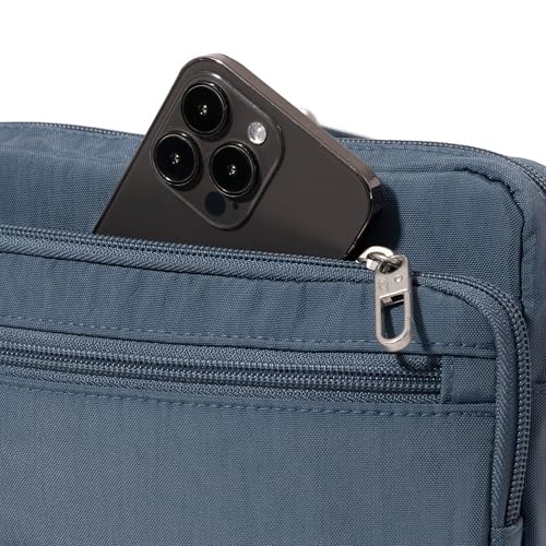 Baggallini Securtex Anti-theft Belt Bag 8.8"x5.5" Crossbody Fanny Pack for Women RFID Wallet Locking Zipper Travel Purse