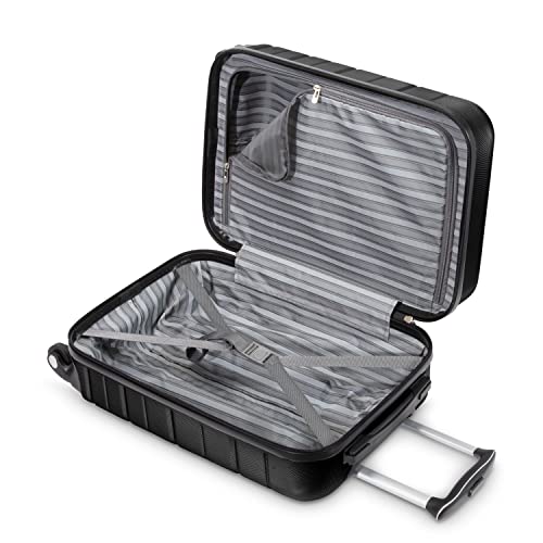 Skyway Epic 2.0 Hardside 4-Wheel Spinner, Lightweight Suitcase, Unisex, Stylish, Men and Women, Carry-on, 20-inch, Black