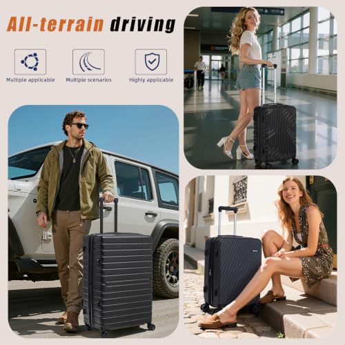 Eeeza Luggage Replacement Wheels, 4-Pack of 360° Smooth Rolling Spinner Wheels,Durable & Easy Install, Exact Fit Replacement for Eeeza Brand Suitcases and Travel Luggage