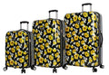 Betsey Johnson Designer Luggage Collection - Expandable 3 Piece Hardside Lightweight Spinner Suitcase Set - Travel Set includes 20-Inch Carry On, 26 inch and 30-Inch Checked Suitcase (Sunflower)