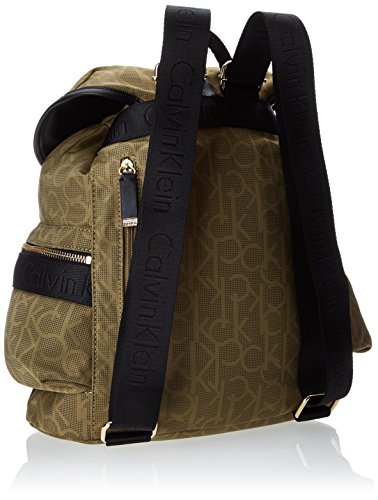 Calvin Klein Nylon Fashion Backpack,Dot Khaki Logo,One Size