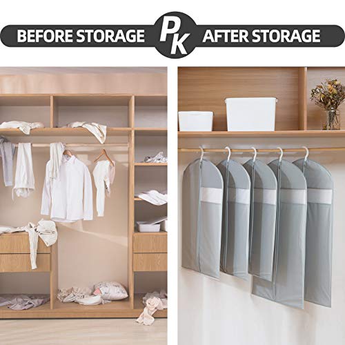 Garment Bags for Travel, 50'' Garment Bags for Hanging Clothes, Suit bag (Set of 2, 23.3'' X 50'')