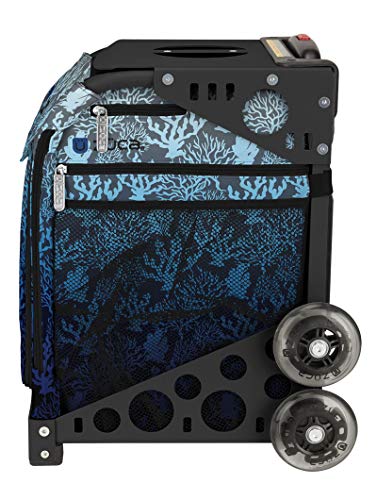 ZUCA Blue Reef Deep Sea Sport Insert Bag and Black Frame with Non-Flashing Wheels