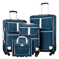 Coolife Luggage 4 Piece Set Suitcase Expandable TSA lock spinner softshell