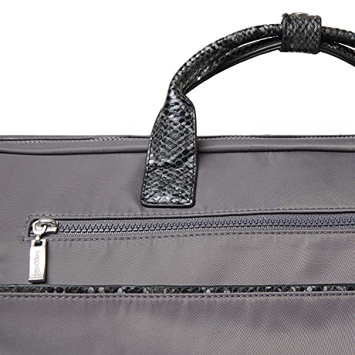 Baggallini womens Soho Duffel, Smoke Faux Python Trim, Grey US One Size