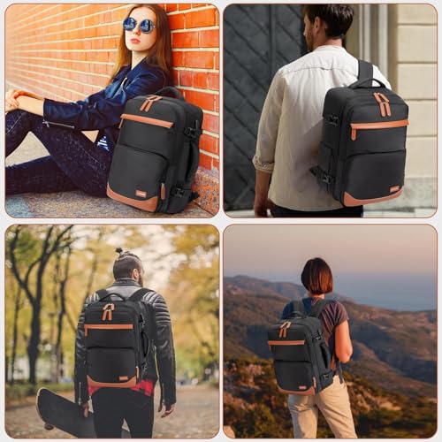 Velaybor 40L Travel Backpack, Water-Resistant Carry On Backpack for Men Women, Business Laptop Backpack for Trips & Commutes, Fits 15.6/17.3 Inch Laptop