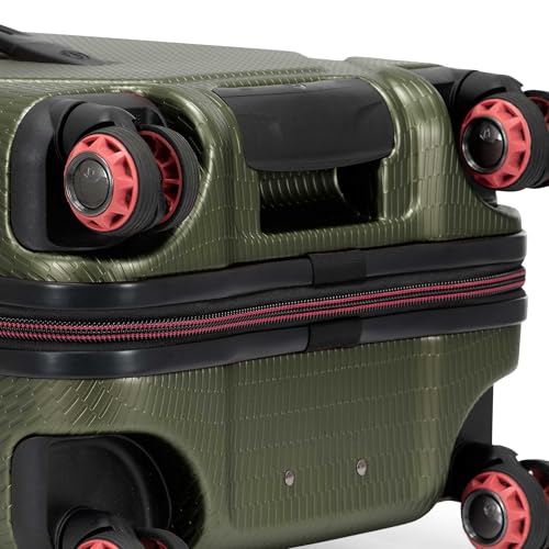 Traveler's Choice Maxporter II Polycarbonate Hardside Trunk with Spinner Wheels, Green, 22-Inch Carry-on Luggage