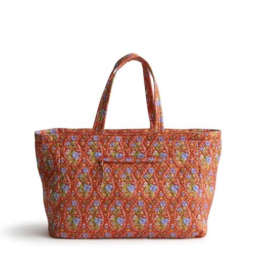 Vera Bradley Women's Premium Cotton Knollton Travel Tote, Garden Paisley, One Size