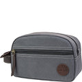Timberland Men's Canvas Zipper Classic Travel Kit Grey