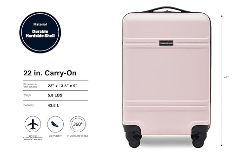 Travelers Club Skyline 22" Carry-On Spinner Luggage, Filmy