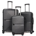 OMBRY Luggage Set 3 Pieces -Suitcase Set - Luggage with Wheels - Check-in Luggage - PC + ABS Durable Suitcase Rotating Silent Wheels 3-Piece 20/24/28 Mint Green (black)