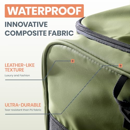 Fanwoli Collapsible & Expandable 100L-120L Large Rolling Duffle Bag - 30'' Waterproof Wheeled Luggage with No-Sag Heavyload Design, Lock & Soft Handle for Travel, Camping, Dorm, Moving (Green)