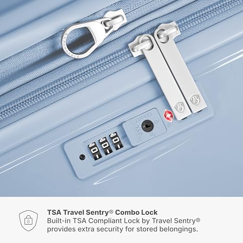 Traveler's Choice Edinburgh II Hardside Spinner Luggage, TSA Lock, Blue, 21" Carry-on