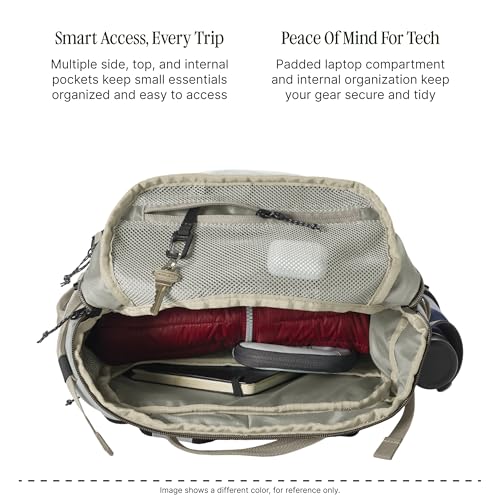 eagle creek Explore Backpack - Adventure Travel Backpack for Hiking - Comfortable Shoulder Straps - Easy Access Compartments - Reinforced Grab Handles - Removable Hip Belt - Black - 26L