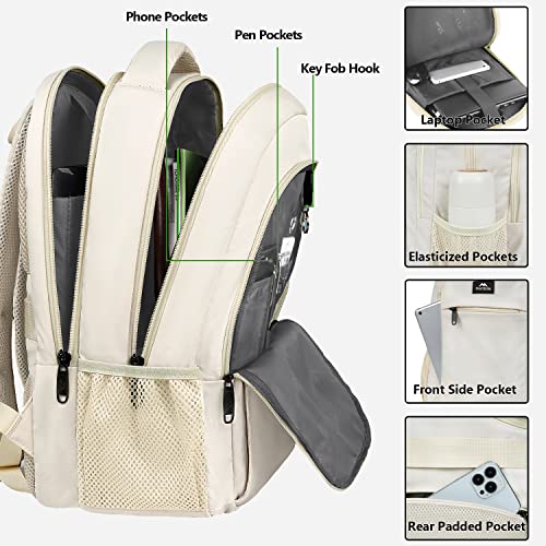 MATEIN Laptop Backpack 15.6 Inch, Anti Theft Business Travel Backpack, Water Resistant Slim Computer Work Bag for Women Teacher Nurse Office Worker