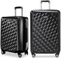 Ricardo Melrose Hardside 2-Piece Set (20" and 25") with FREE Travel Kit (Black)