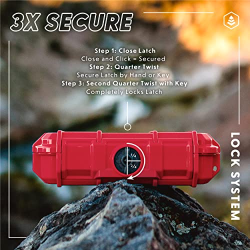Evergreen 56 Dry Box - EDC Tough Protective Case USA Made for Organization of Cameras, Phones, Camping, Fishing, Hiking, Water Sports (Black, TOPO)