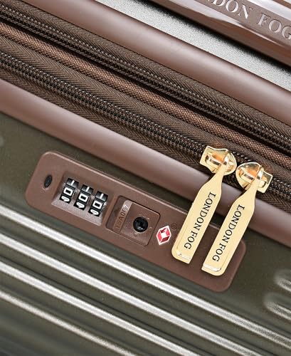 London Fog Brentwood IV 20" Expandable Spinner Carry-on Hardside, Sedona Bronze