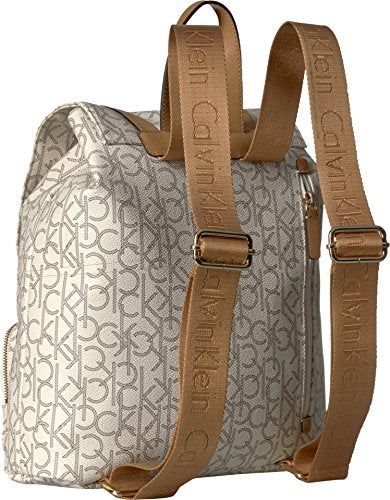 Calvin Klein Teodora Monogram Flap Backpack
