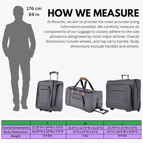 Ricardo Beverly Hills Montecito 2.0 Softside Rolling Garment Bag, Grey