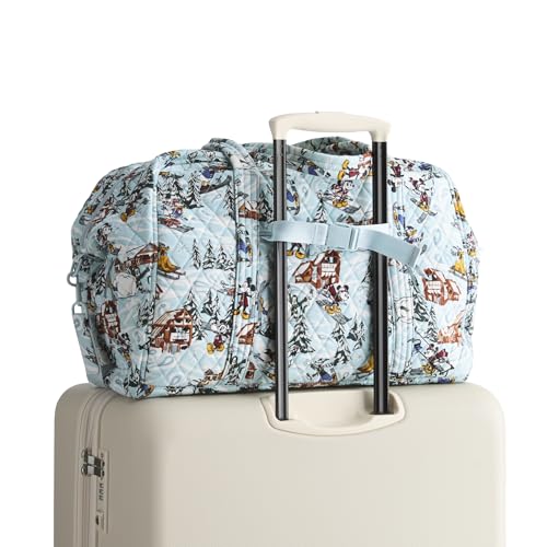 Vera Bradley Women's Disney Premium Cotton Miramar Weekender Travel Bag, Ski Weekend Mickey and Friends, One Size