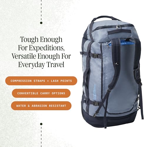 Eagle Creek Cargo Hauler Wheeled Duffel - Durable Duffel Bag for Travel - Easy Access Compartment - Deployable Backpack Straps - Lockable Zipper Opening - Glacier Blue - 130L