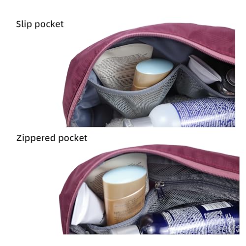 kalgoTeal Travel Toiletry Bag For Women, 8L Large Packing Cube with Waterproof TPU Wet/Dry Compartment