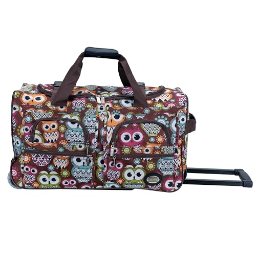 Rockland 22" Polyester Rolling Duffel Bag, Owl