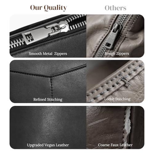 S-ZONE Crossbody Bags for Women Trendy Small Cross Body Purse for Woman Vegan Leather Designer Shoulder Bag Travel Everyday Black