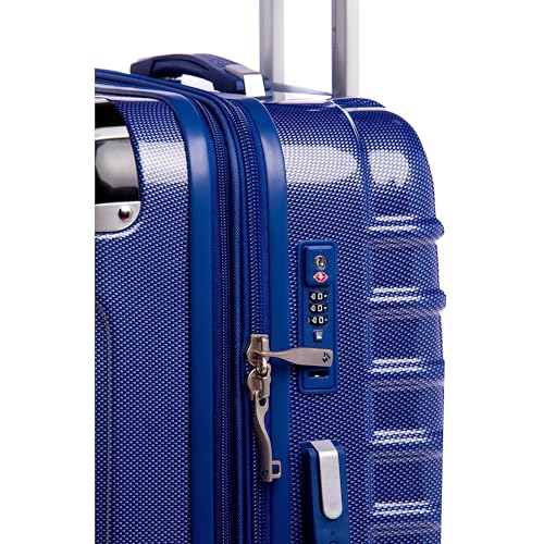 Gabbiano Vintage 3-Piece Luggage PC Hard Shell Set – Expandable Polycarbonate Luggage Set with Spinner Wheels, TSA Lock, Hardside Vintage Luggage Sets (Blue, Carry-On 21")