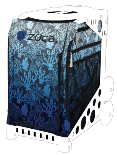 ZUCA Blue Reef Deep Sea Sport Insert Bag and Navy Blue Frame with Flashing Wheels
