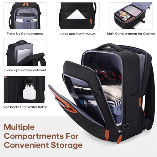 UKEIN PRO Luggage Sets 7 Piece, Durable Hardside ABS Carry on Luggage with Spinner Wheels & YKK Zipper TSA Lock, Large Checked Travel Suitcase With Backpack Set for Men and Women,20/24/28 Inch