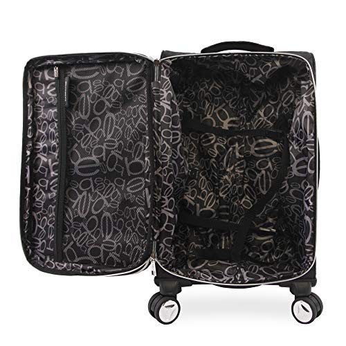 BEBE Carissa 21" Expandable Spinner Carry-on Carry-On Luggage, Bebe Tossed Black