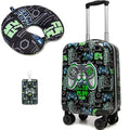 Homskiii Kids Suitcase Set for Boys Hardside Luggage with Spinner Wheels 2 Piece 16inch Toddler Suitcase for Boys Travel Carry on Luggage Airline Approved
