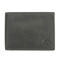 Timberland Men's RFID Blocking Wallet – Genuine Leather Passcase with Removable ID Holder, 6 Card Slots, 2 Billfold Pockets, Slim Design, Charcoal, One Size