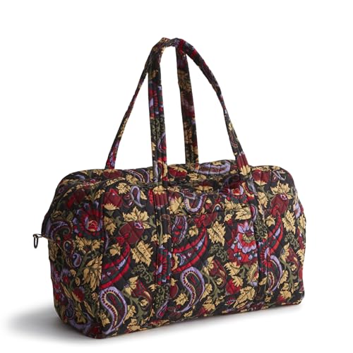 Vera Bradley Women's Premium Cotton Miramar Weekender Travel Bag, Midnight Garden Paisley, One Size