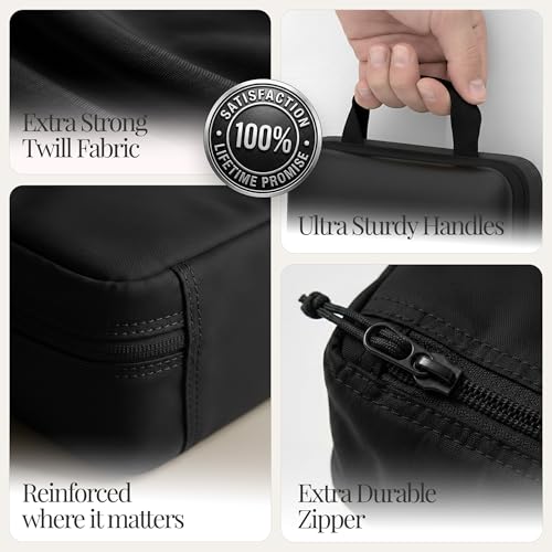 Well Traveled 8 pcs Compression Packing Bags Cubes Set with HybridMax Double-Capacity Design - Packing Cubes for Travel Compression to Maximize Limited Luggage Space, Black