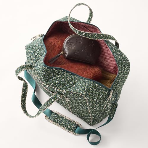 Vera Bradley Women's Premium Cotton Miramar Weekender Travel Bag, Moonless Night, One Size