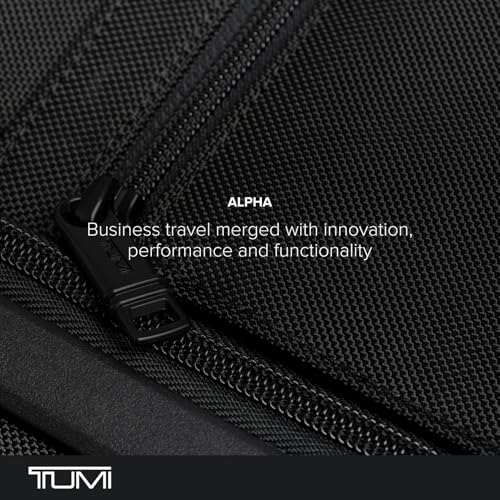 TUMI - Alpha Extended Trip Expandable 4-Wheeled Packing Case - Hybrid Softside and Hardside Checked Bag - Black