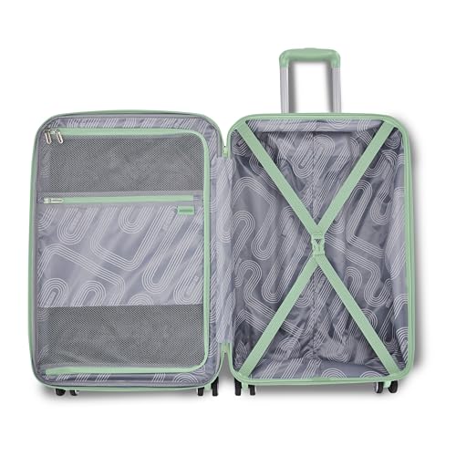 American Tourister Stratum 3.0 Large 28-Inch Spinner, Airline Approved, Durable Hardside Luggage, Expands 1.5", RightHeight™ Adjustable Handle, Surrel Green