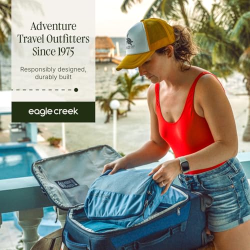 Eagle Creek Pack-It Reveal Cube Set - Packing Cubes for Compartmentalizing Luggage - Durable - Ultra-Lightweight - Water-Resistant - Easy Grab Zipper Pull - Mesh Windows - Black - XS/S/M