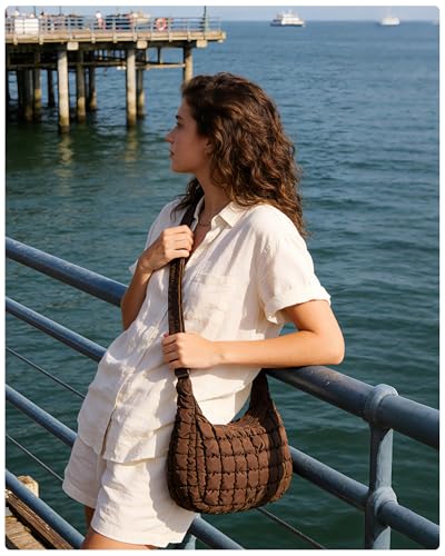 BAGSMART Quilted Crossbody Bags for Women Lightweight Puffer Purse Shoulder Hobo Bag for Daily Use Travel Essentials