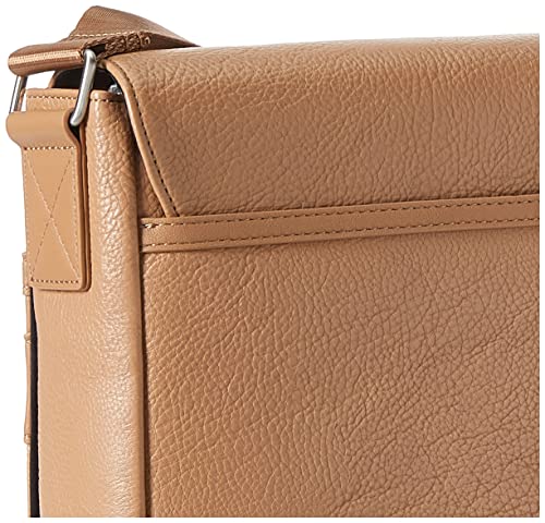 Tommy Hilfiger Mens Leo Messenger Bag, Basket Brown