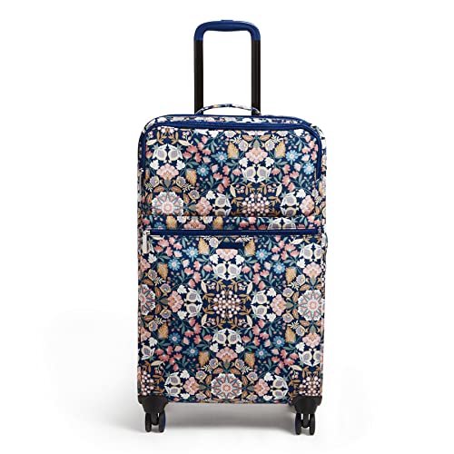 Vera Bradley Women's Softside Rolling Suitcase Luggage, Enchanted Mandala Blue, 27" Check In