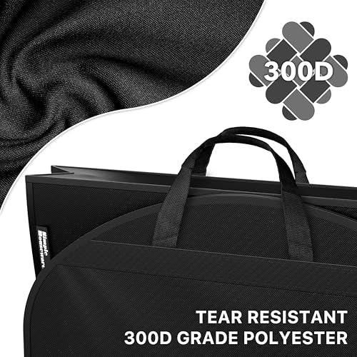 Simple Houseware 43'' Travel Garment Bag with Pockets for Suits, Dresses, Coats, Heavy Duty 300D Polyester
